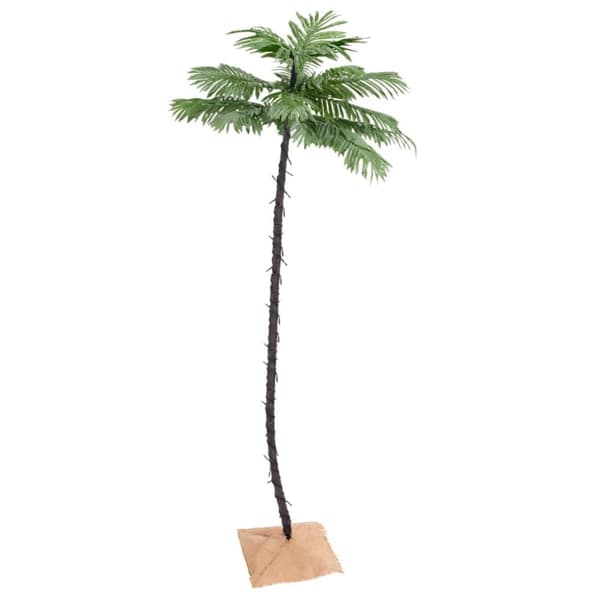 Palmträd med LED varmvit 136 LEDs 220 cm
