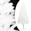 Miniatyrbild 2 av 2: Belyst plastgran med kulor vit 120 cm
