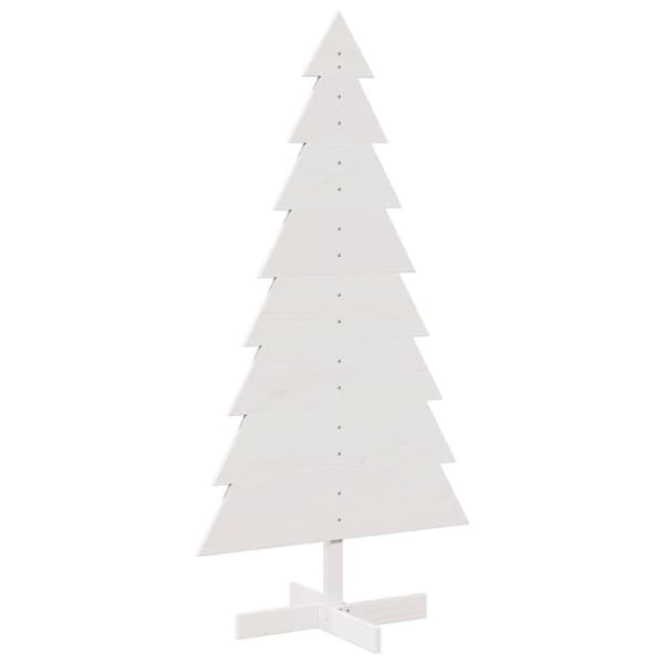 Julgran trä vit 150 cm massiv furu