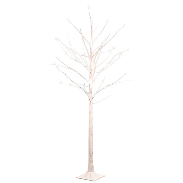Björkträd med LED varmvit 96 LEDs 180 cm