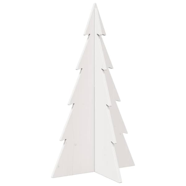 Julgran trä vit 80 cm massiv furu
