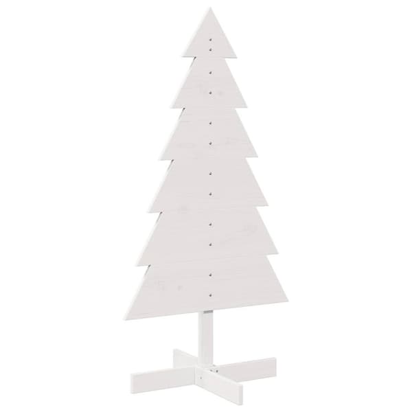 Julgran trä vit 120 cm massiv furu
