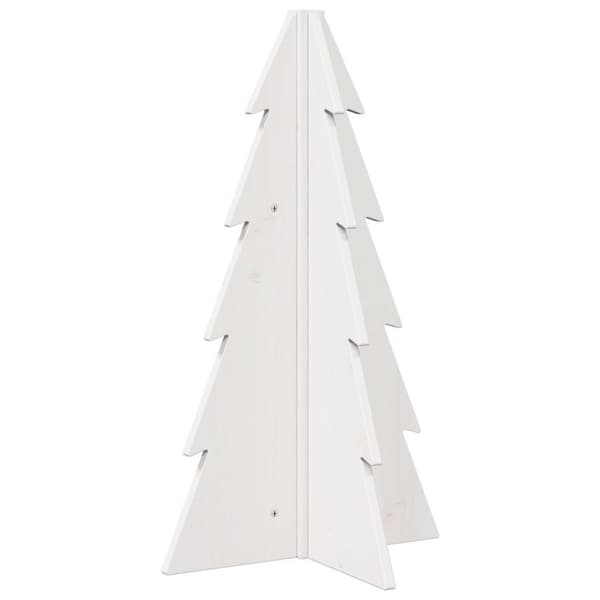 Julgran trä vit 69,5 cm massiv furu