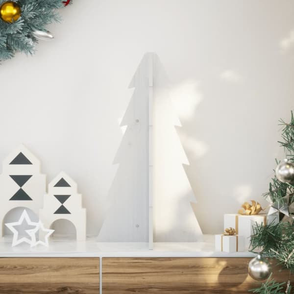 Julgran trä vit 69,5 cm massiv furu