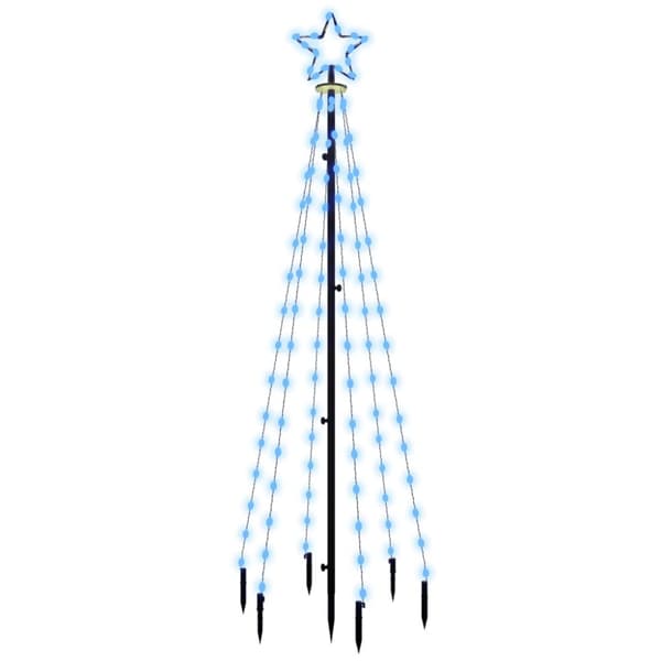 Julgran med markspett 108 blåa lysdioder 180 cm