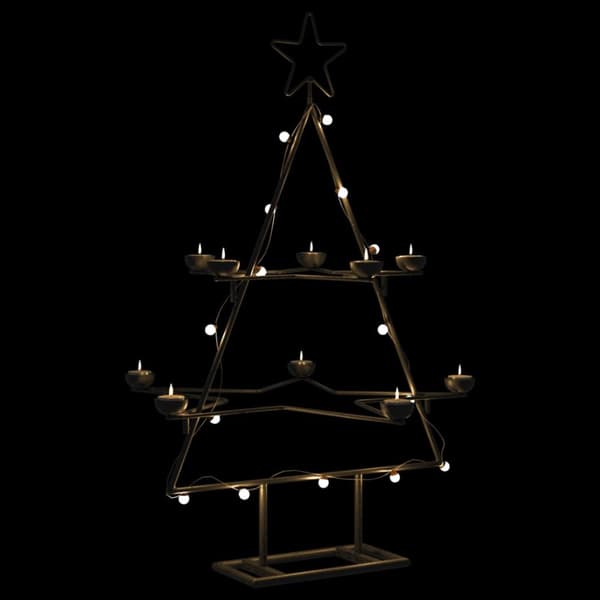 Julgran i metall svart 75 cm