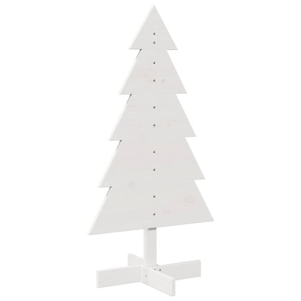 Julgran trä vit 100 cm massiv furu