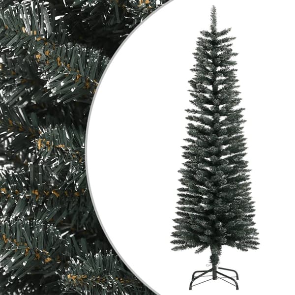 Smal plastgran med fot grön 150 cm PVC