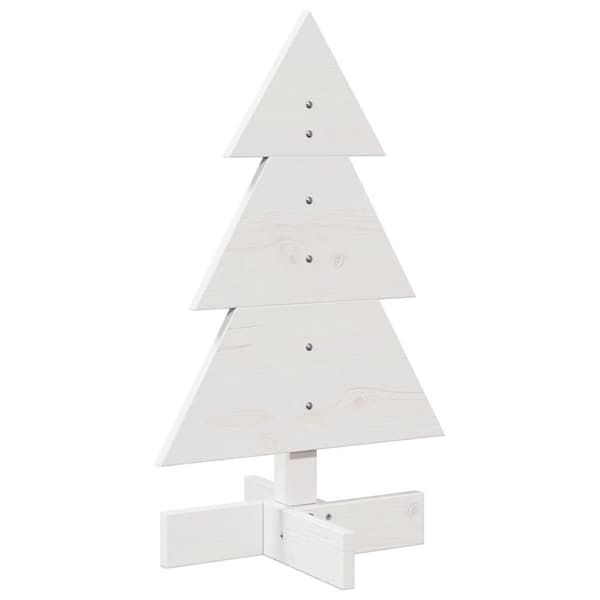 Julgran trä vit 60 cm massiv furu