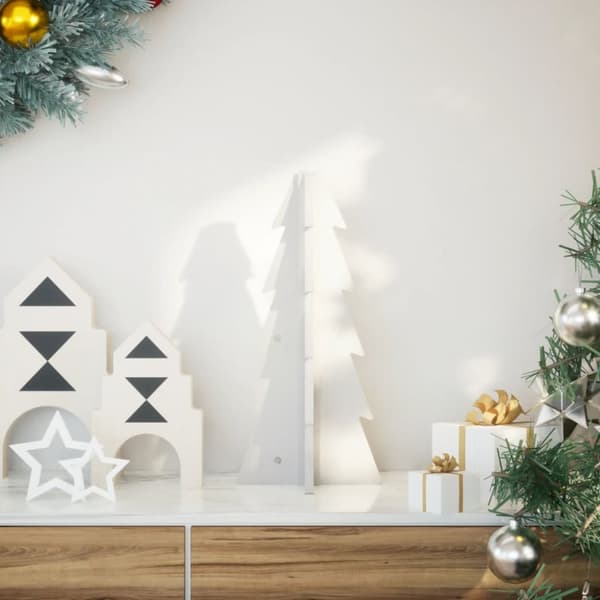Julgran trä vit 49 cm massiv furu