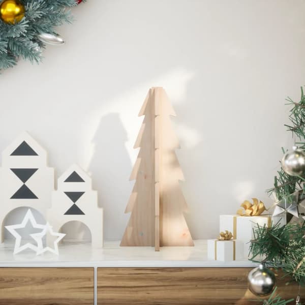 Julgran i trä 49 cm massiv furu