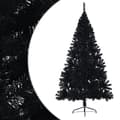 Miniatyrbild 2 av 2: Halv plastgran med stativ svart 240 cm PVC