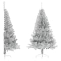 Miniatyrbild 1 av 2: Halv plastgran med fot silver 180 cm PET