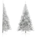 Miniatyrbild 1 av 2: Halv plastgran med fot silver 240 cm PET