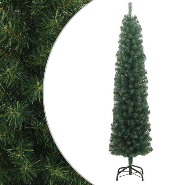 Smal plastgran med fot grön 210 cm PVC
