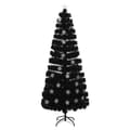 Miniatyrbild 2 av 2: Julgran med LED-snöflingor svart 240 cm fiberoptik