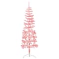 Miniatyrbild 1 av 2: Smal halv plastgran med stativ rosa 120 cm