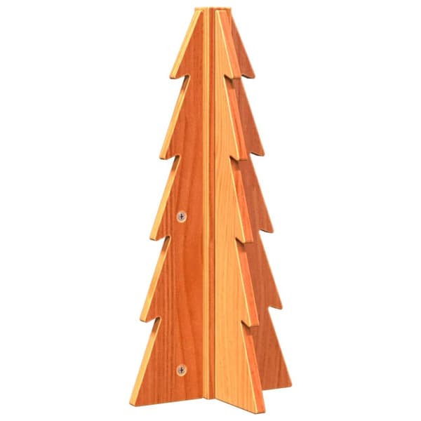 Julgran trä vaxbrun 49 cm massiv furu