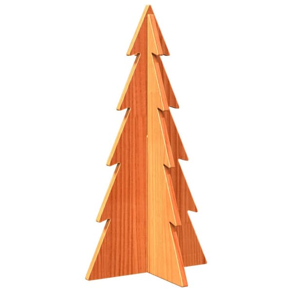 Julgran trä vaxbrun 59,5 cm massiv furu