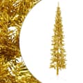Miniatyrbild 2 av 2: Smal halv plastgran med stativ guld 240 cm