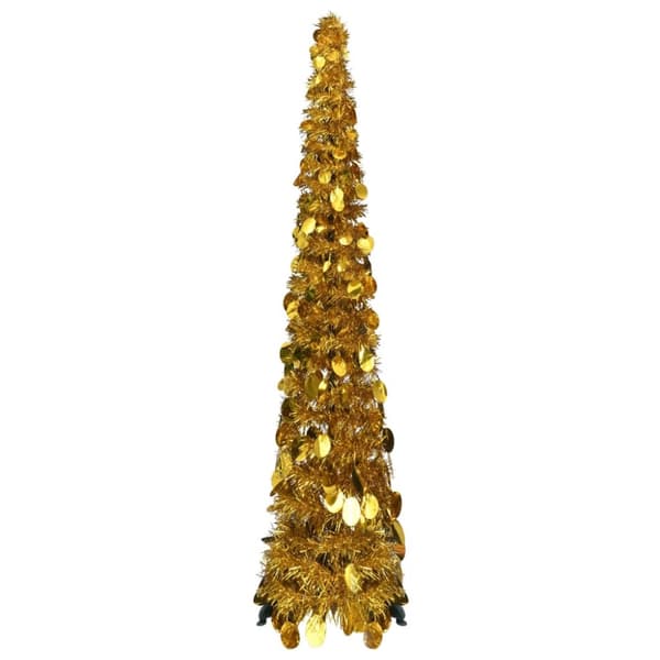 Pop-up plastgran guld 120 cm PET