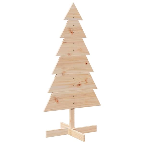 Julgran i trä 120 cm massiv furu