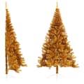 Miniatyrbild 1 av 2: Halv plastgran med fot guld 210 cm PET