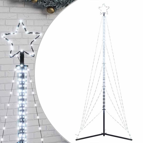 Julgransbelysning 525 LEDs kallvit 302 cm