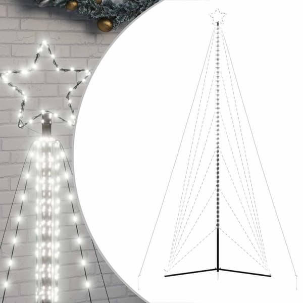 Julgransbelysning 861 LEDs kallvit 478 cm