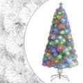 Miniatyrbild 1 av 2: Belyst plastgran vit 120 cm fiberoptik