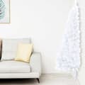 Miniatyrbild 2 av 2: Belyst halv plastgran med kulor vit 240 cm