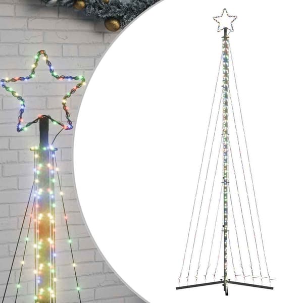 LED julgran 495 LEDs flerfärgad 300,5 cm