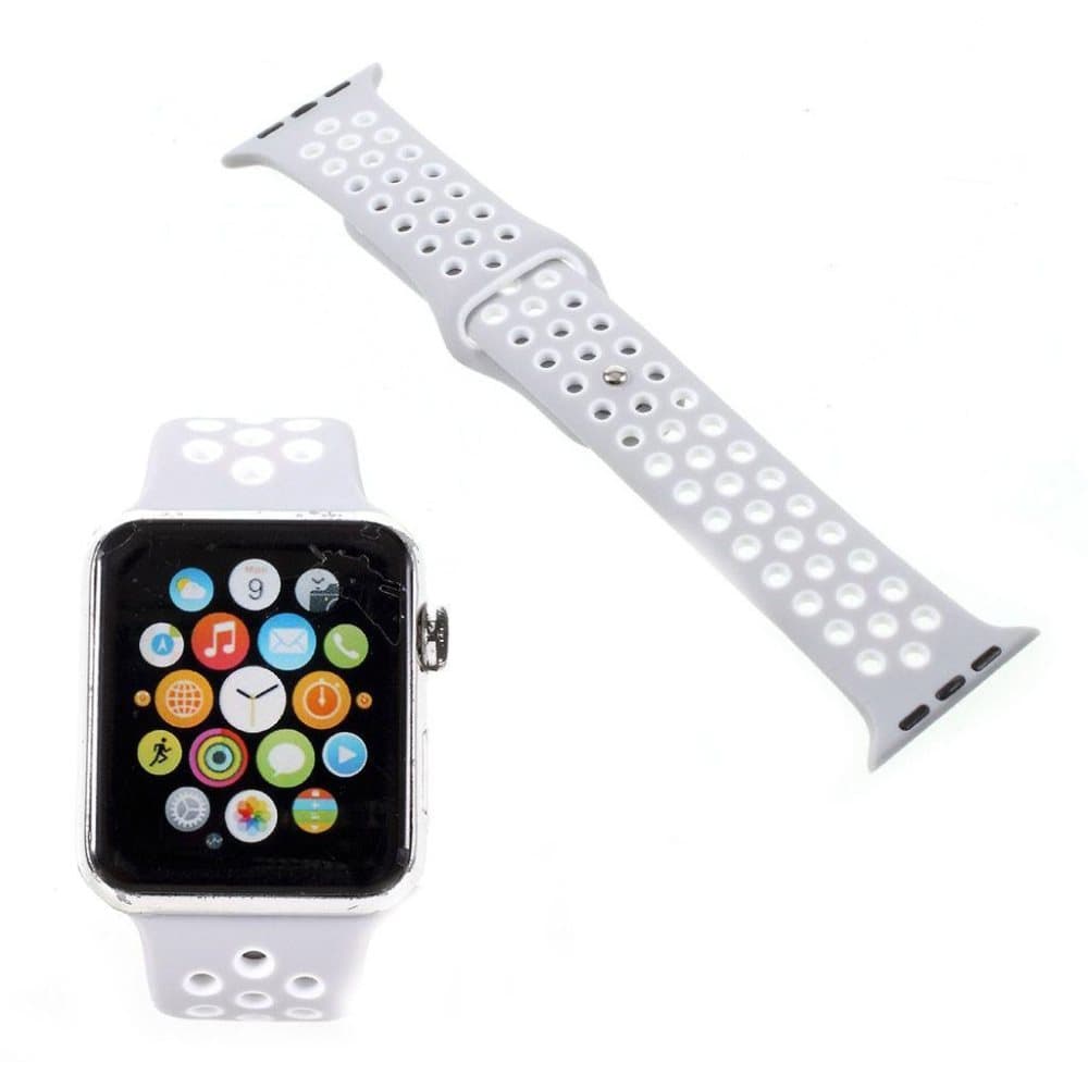 Apple Watch 42mm blød silikone urrem - Grå
