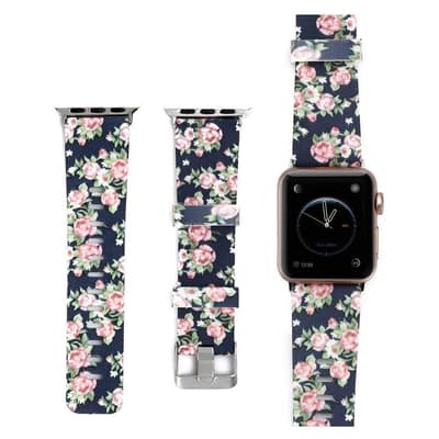 Apple Watch 38mm flower pattern flexible silicone watch stra