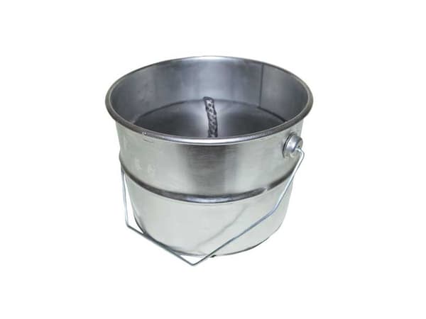 Lysspand - Blank Metal - Sort - Udendørs - Brændetid 50 timer - (pk. 2 stk.)