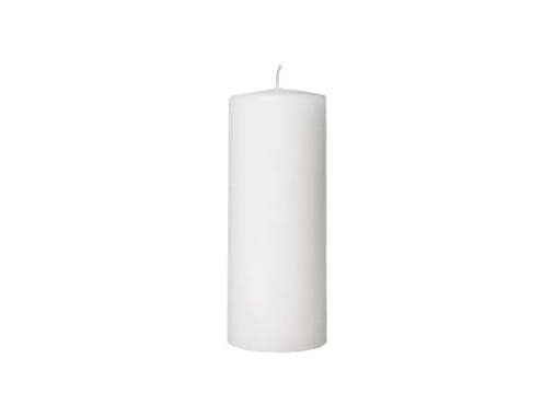 Bloklys Ø70x180 mm Brændetid 80 timer Hvid,12 stk/krt