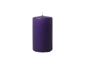 Blockljus Ø60x120 mm Brinntid 40 timmar Mörklila,12 st/krt