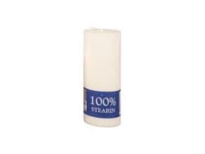 Blockljus Ø60x160 mm Brinntid 50 timmar Ren stearin Vit,12 st/krt