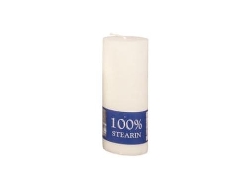 Blockljus Ø60x160 mm Brinntid 50 timmar Ren stearin Vit,12 st/krt