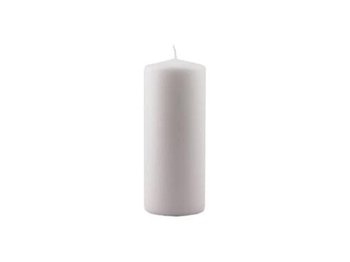 Bloklys Ø78x195 mm Brændetid 112 timer Hvid,6 stk/krt