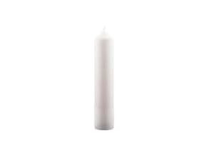 Bloklys Ø50x250 mm Brændetid 39 timer Ren Stearin Hvid,12 stk/krt