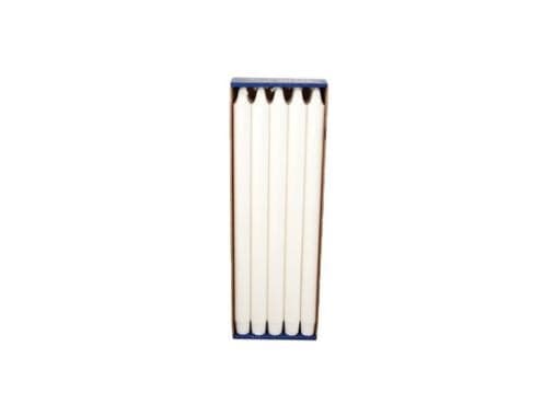 Kronelys 22x350mm hvid ren stearin brændetid 14 timer - (8 pakker x10 stk./krt)