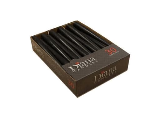 Antiklys Ø22x245 mm Brændetid 7.5 timer Sort,4 pk x 30 stk/krt