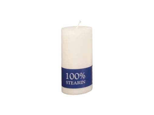 Blockljus Ø70x150 mm Brinntid 49 timmar Pure Stearin White - (12 st.)