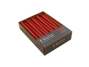 Antiklys Ø22x245 mm Brændetid 7.5 timer Rubinrød,30 Stk/pk