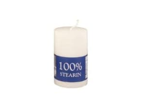 Bloklys Ø60x100 mm Brændetid 29 timer Ren stearin Hvid,stk