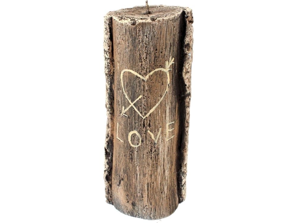 Artman decorative candle Stump Valentine medium brown 1 piece (989406)