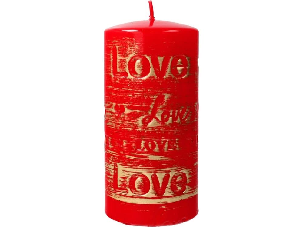 Artman Decorative candle Lovely red medium cylinder 1 piece (989079)