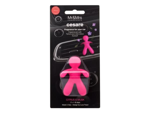 Mr &amp; Mrs Fragrance Caesar Reed Diffuser Car, EVA, Fuksia, 6 x 4 x 8 cm