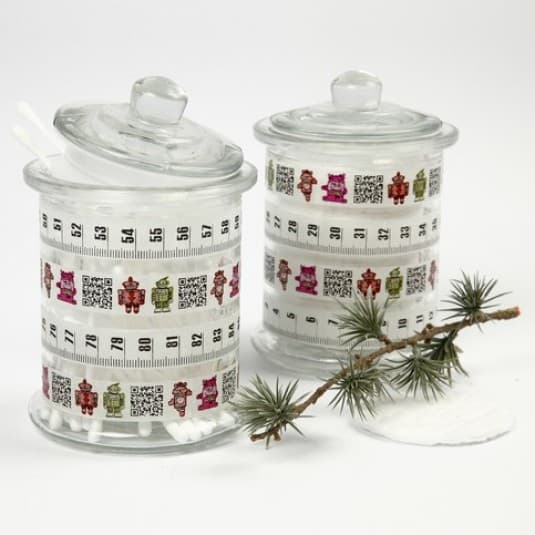 Glasburkar med lock - 10 st - 330 ml - H: 14 cm